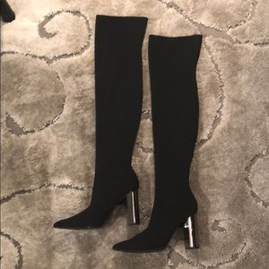 Zara Over The Knee Elastic Boots - size 40